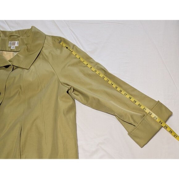 Gallery Womens Swing A-Line Coat Chartreuse 3X lined Button winter - Picture 12 of 13